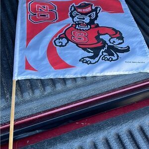Vintage NC state North Carolina Wolfpack Carter Finley stadium flag made in USA